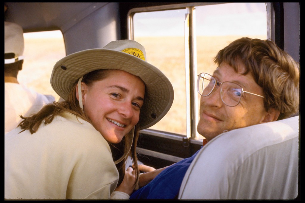 Bill and Melinda Gates in Kenya, 1993 Courtesy:Wired/Gates Family